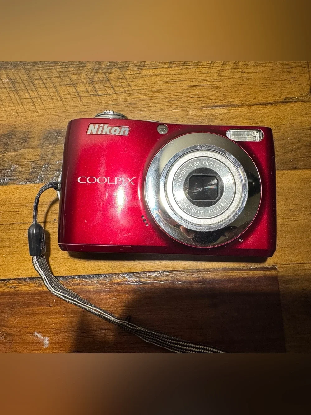 Nikon COOLPIX Compact Digital Camera - Red Metallic Finish